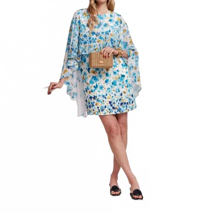 FRANCES VALENTINE MINI CAPE DRESS IN OYSTER