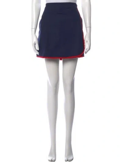 Pre-owned Frances Valentine Mini Skirt W/ Tags In Blue
