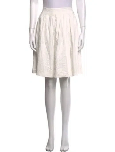 Pre-owned Frances Valentine Mini Skirt In White