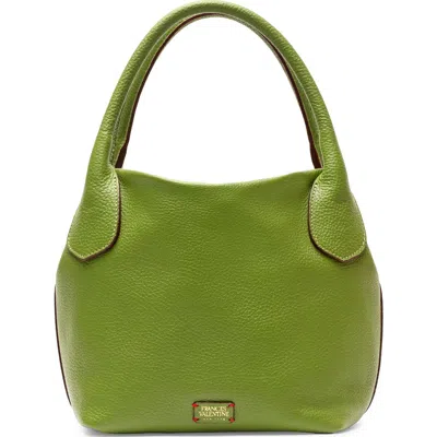 Frances Valentine Mini Sweet Pea Leather Top Handle Bag In Green