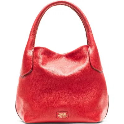 Frances Valentine Mini Sweet Pea Tumbled Leather Handbag In Red