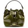 Frances Valentine Minnie Leather Bucket Bag In Green