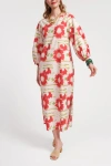 Frances Valentine Minnow Maxi Dress Dahlia Burst In Neutral