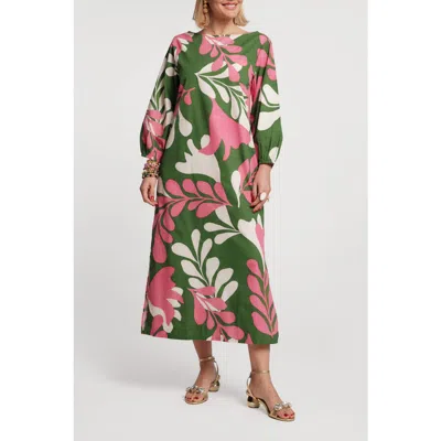 Frances Valentine Minnow Maxi Dress Modern Palm In Multi
