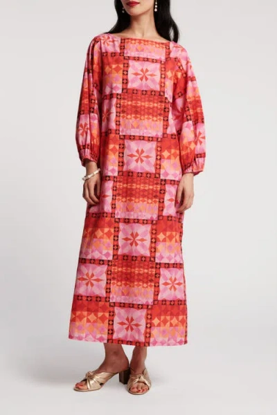 Frances Valentine Minnow Maxi Mosaic Dress In Multi