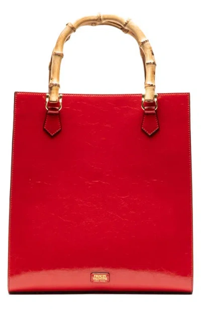 Frances Valentine Nan Leather Tote In Red