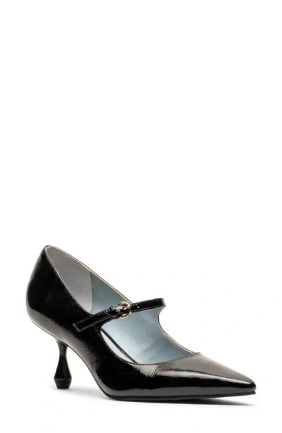 Frances Valentine Naomi Pointed Toe Mary Jane Pump In Black