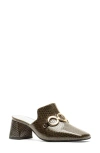 Frances Valentine Natty Bit Loafer Mule In Green