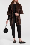 Frances Valentine Nico Poncho Jaguar Faux Fur In Multi