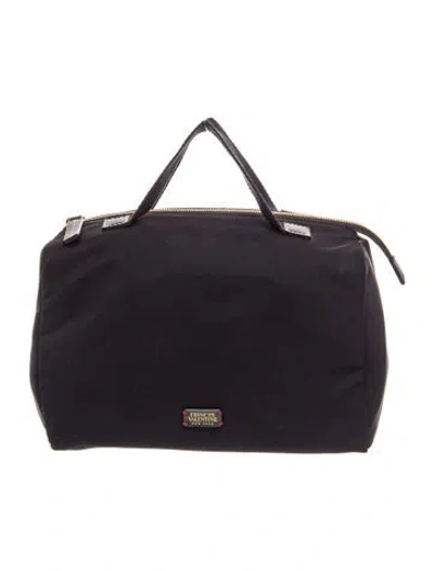Pre-owned Frances Valentine Nylon Top Handle Bag In Black