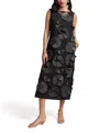 Frances Valentine Origami Flower Dress In Black