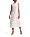 Frances Valentine Origami Flower Dress In White
