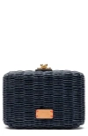 Frances Valentine Paige Wicker Box Clutch