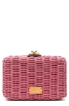 Frances Valentine Paige Wicker Box Clutch
