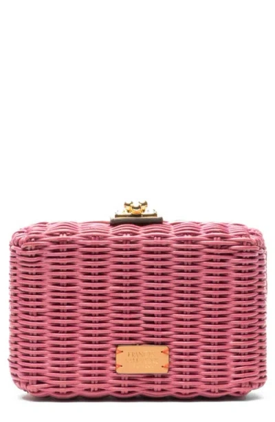 Frances Valentine Paige Wicker Box Clutch