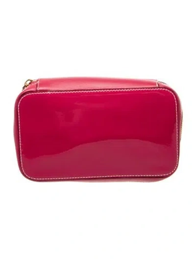 Pre-owned Frances Valentine Patent Leather Clutch In Pink