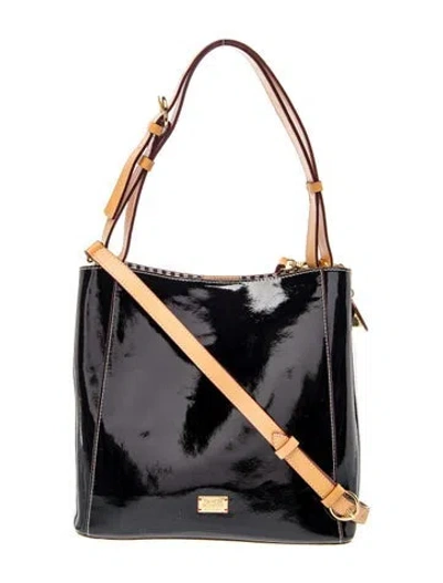 Pre-owned Frances Valentine Patent Leather Crossbody Bag In Blue
