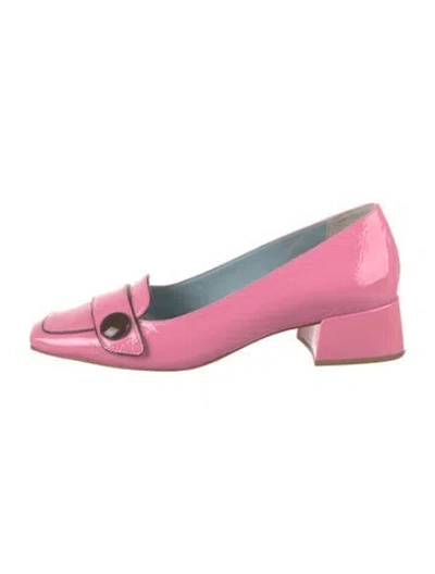 Pre-owned Frances Valentine Patent Leather Loafers In Pink