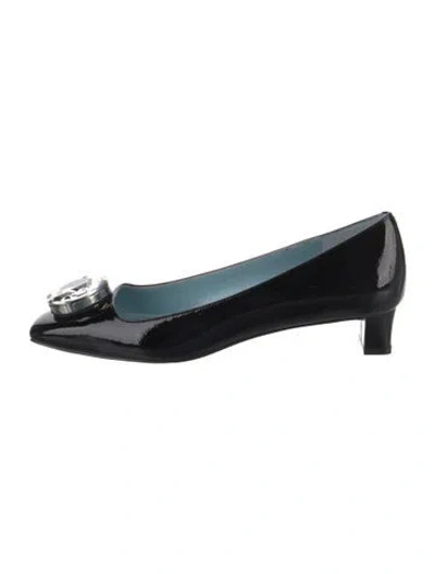 Pre-owned Frances Valentine Patent Leather Pumps In Black