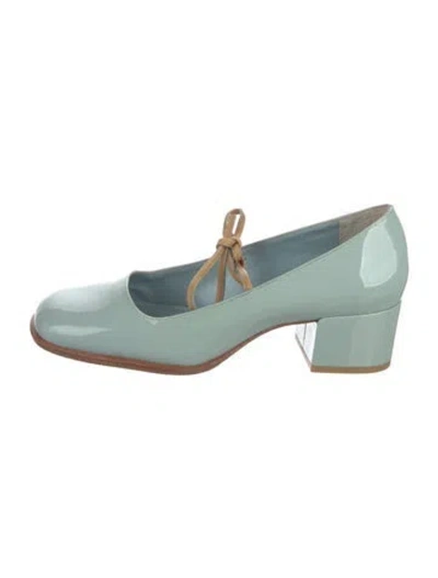 Pre-owned Frances Valentine Patent Leather Pumps In Green