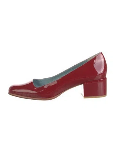 Pre-owned Frances Valentine Patent Leather Pumps In Red