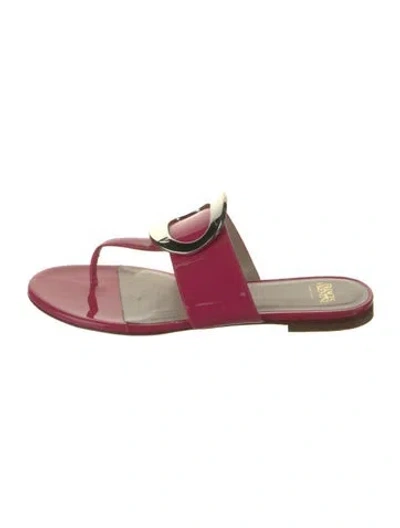 Pre-owned Frances Valentine Patent Leather Slides In Multi