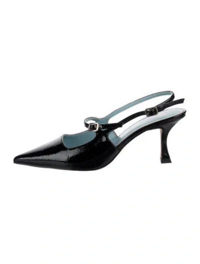Pre-owned Frances Valentine Patent Leather Slingback Pumps In Multi