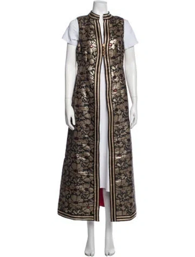 Pre-owned Frances Valentine Patterned Coat W/ Tags In Black