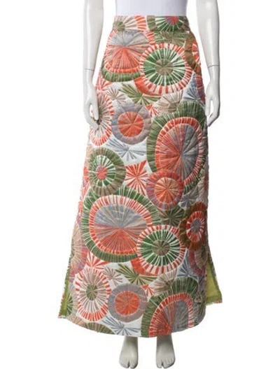 Pre-owned Frances Valentine Patterned Long Skirt In Multicolor