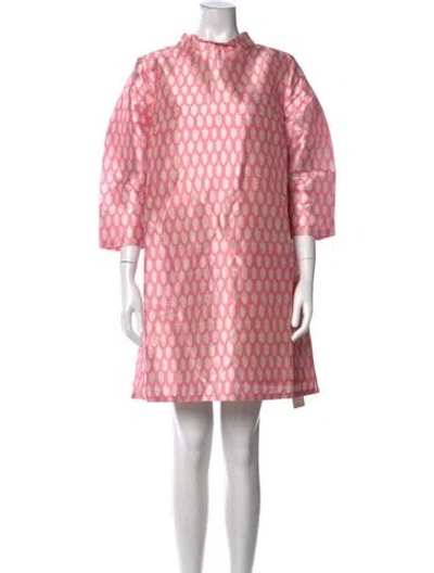 Pre-owned Frances Valentine Patterned Mini Dress In Pink