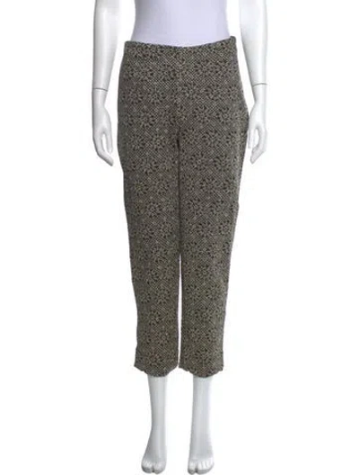 Pre-owned Frances Valentine Patterned Straight Leg Pants W/ Tags In Gold