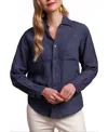 Frances Valentine Perfect Button Down Solid In Blue