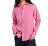 Frances Valentine Perfect Button Down Shirt In Pink