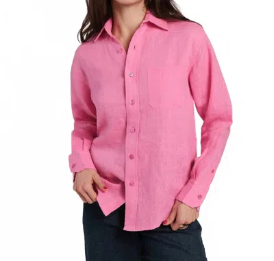 FRANCES VALENTINE PERFECT BUTTON DOWN SHIRT IN PINK
