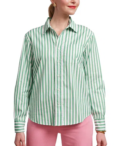 FRANCES VALENTINE PERFECT BUTTON DOWN STRIPE