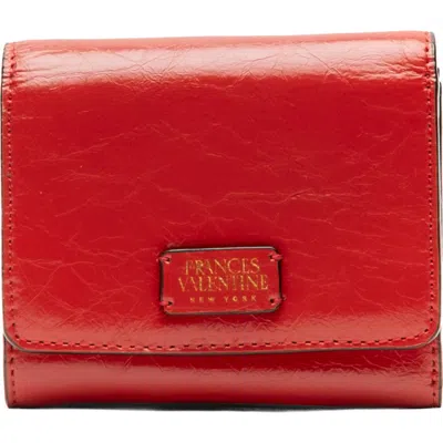 Frances Valentine Perfect Leather Trifold Wallet In Red
