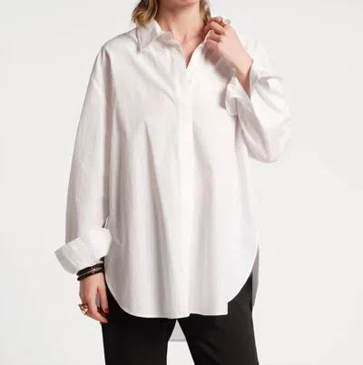 Frances Valentine Perfect Oversized Button Down Shirt In White