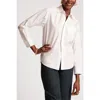 Frances Valentine Perfect White Button Down Cotton Poplin In White