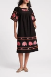 Frances Valentine Picnic Peacock Dress In Black
