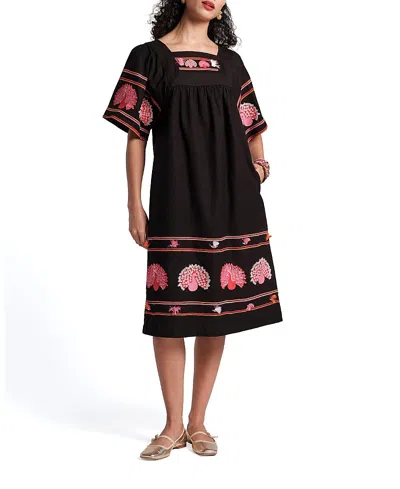 Frances Valentine Picnic Peacock Dress In Black