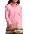Frances Valentine Pink Perfect Button Down In Pink
