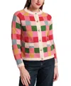 Frances Valentine Pixel Cardigan Wool In Multi