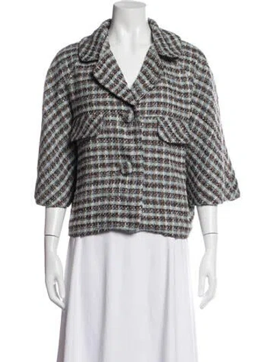 Pre-owned Frances Valentine Plaid Print Jacket In Multicolor