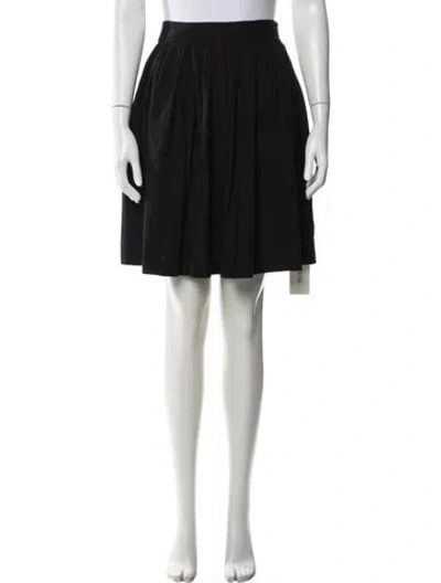 Pre-owned Frances Valentine Pleated Accents Mini Skirt In Black