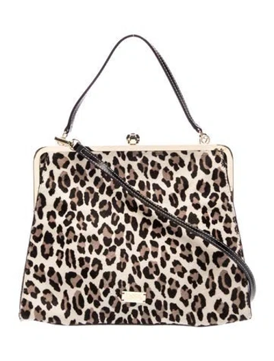 Pre-owned Frances Valentine Ponyhair Top Handle Bag In Neutral