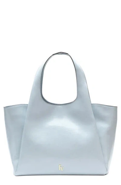 Frances Valentine Portia Leather Satchel In Blue