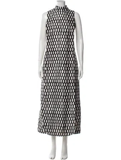 Pre-owned Frances Valentine Printed Long Dress In Multi