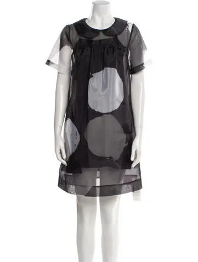 Pre-owned Frances Valentine Printed Mini Dress In Black