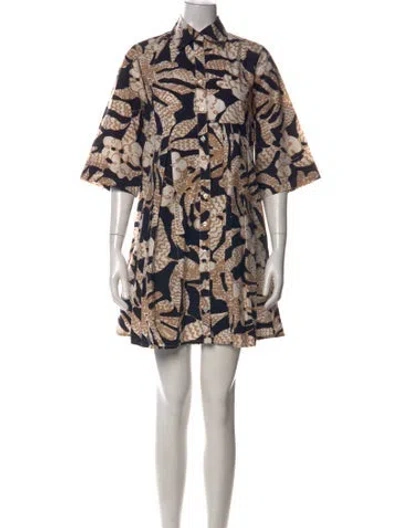 Pre-owned Frances Valentine Printed Mini Dress In Neutral