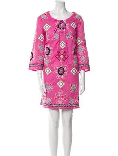 Pre-owned Frances Valentine Printed Mini Dress In Pink